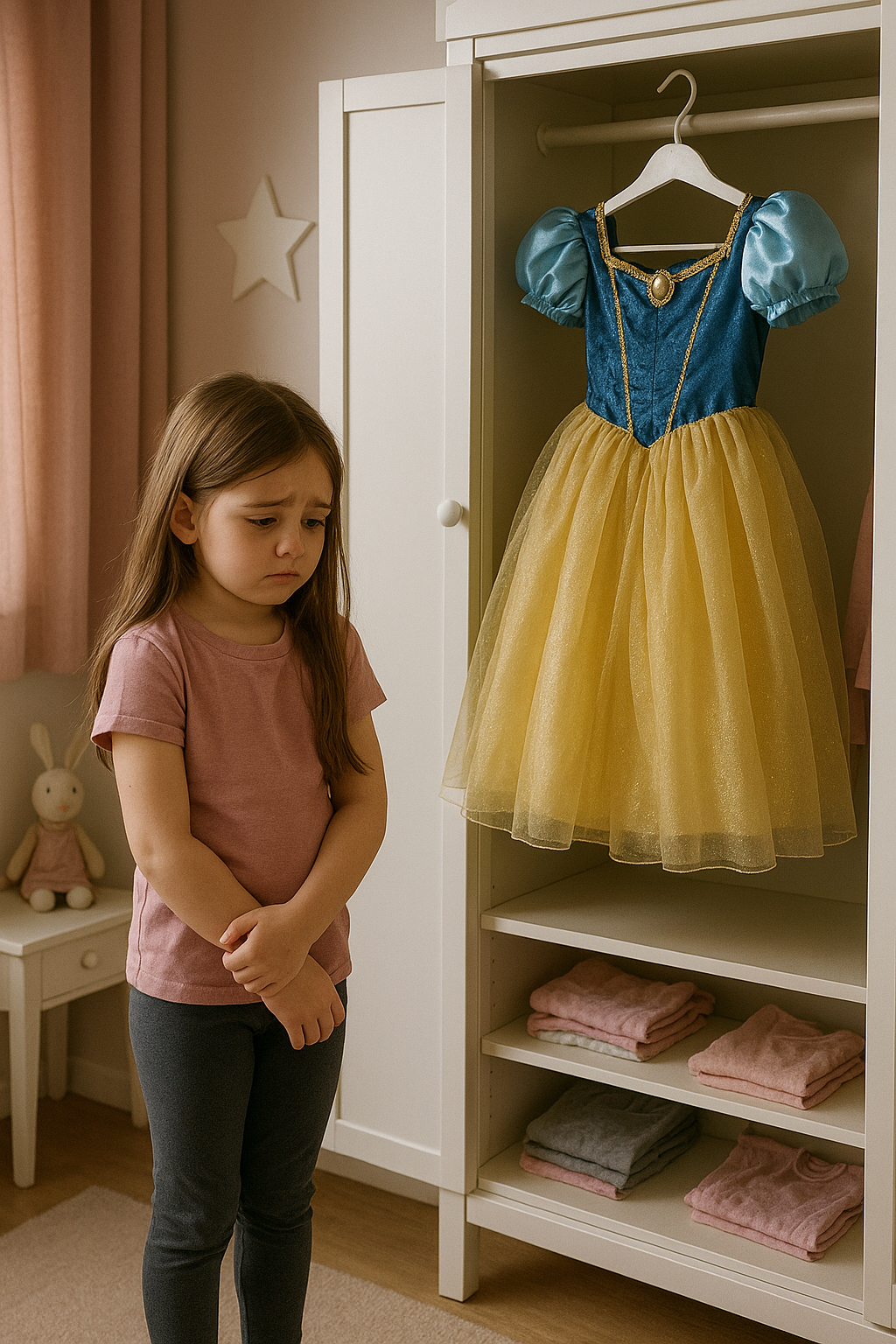 Karnevalový kostým v skrini čaká na karneval