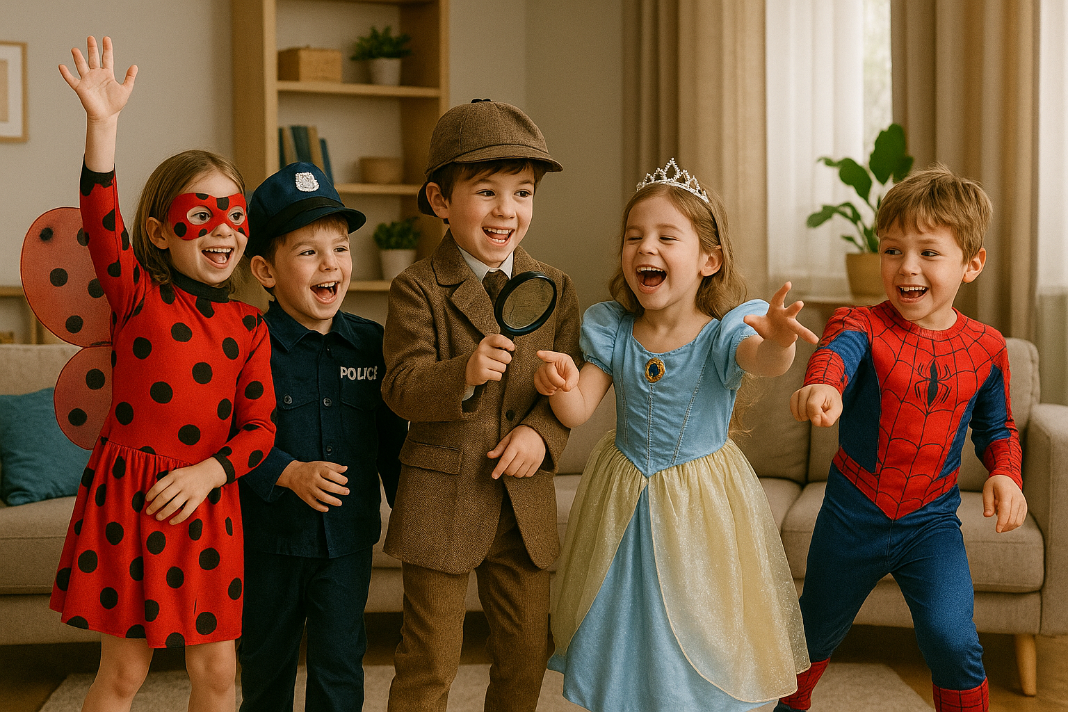 Deti v karnevalových kostýmoch