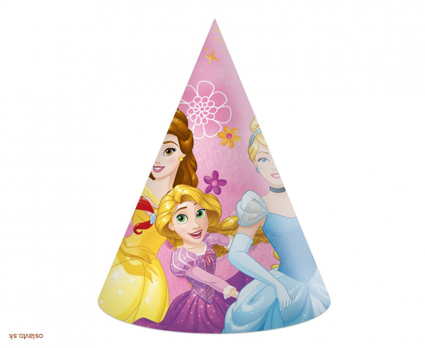 PAPIEROVÉ PÁRTY ČIAPKY DISNEY PRINCESS 6 KS