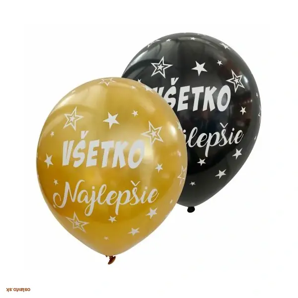 Balón - VŠETKO NAJLEPŠIE - ZLATÝ 32CM