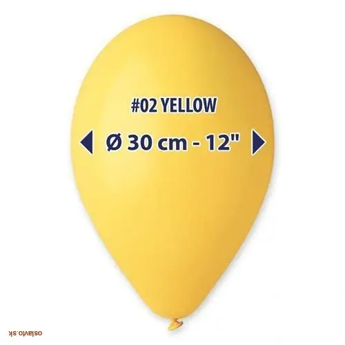 LATEXOVÝ BALÓN 30 CM - ŽLTÁ