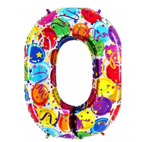 FOLIOVÁ ČÍSLICA 0- PÁRTY - 102 CM