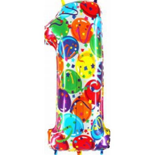 FOLIOVÁ ČÍSLICA 1- PÁRTY - 102 CM