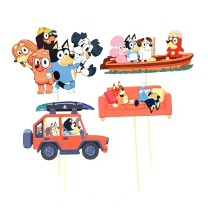 Zápichy do torty / candy bar - Bluey 4 ks