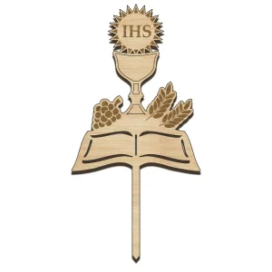 Zápich do torty - Prijímanie IHS Kalich - drevený