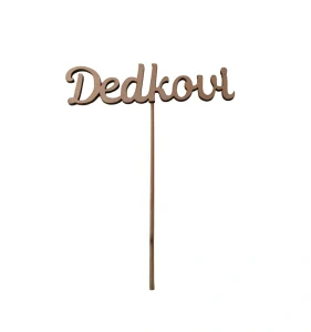 ZÁPICH DO TORTY - DEDKOVI / DREVENÝ 12,5 CM