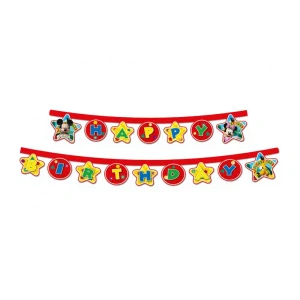  GIRLANDA MICKEY MOUSE / NÁPIS HAPPY BIRTHDAY 210 CM
