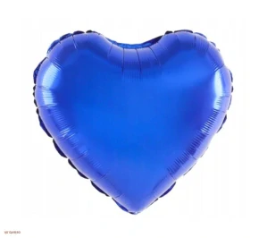 FÓLIOVÝ BALÓN SRDCE / TMAVOMODRÝ / 43 CM
