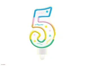  TORTOVÁ SVIEČKA - ČÍSLO 5 / FAREBNÁ