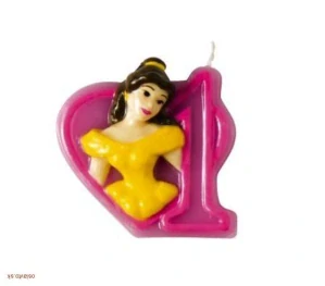 TORTOVÁ SVIEČKA - ČÍSLO 1 / RUŽOVÁ DISNEY PRINCESS