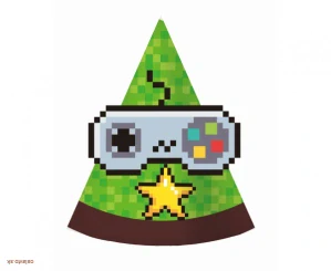 Papierové párty čiapky Minecraft Game On 6 ks
