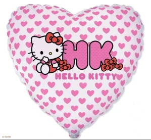 Fóliový balón Hello Kitty srdce 45 cm