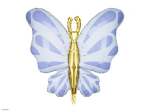 Fóliový balónik motýľ modro zlatý 69 × 69 cm