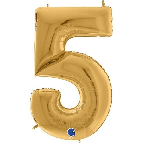 FOLIOVÁ ČÍSLICA - ZLATÁ 5 - 163 CM