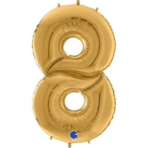 FOLIOVÁ ČÍSLICA - ZLATÁ 8 - 163 CM
