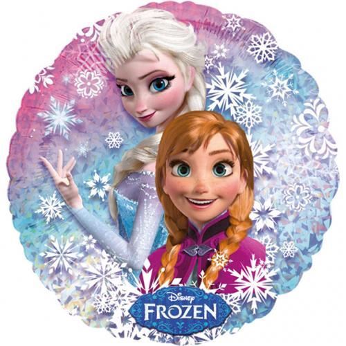FÓLIOVÝ HOLOGRAFICKÝ BALÓN FROZEN - ANNA A ELSA 43 CM
