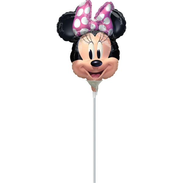 FÓLIOVÝ BALÓNIK NA TYČKU MINNIE MOUSE HLAVA 23 CM