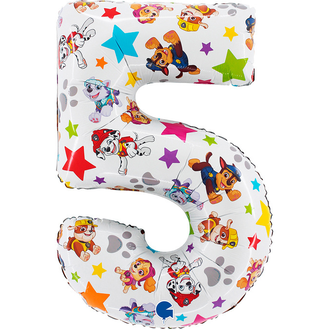 FÓLIOVÁ ČÍSLICA 5 - LABKOVÁ PATROLA 71CM