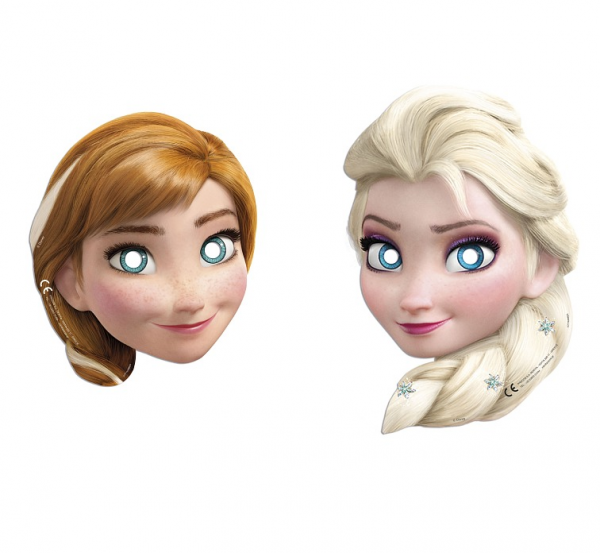 PARTY PAPIEROVÉ MASKY ĽADOVÉ KRÁĽOVSTVO FROZEN - 6 KS