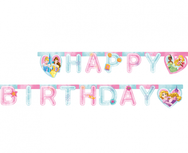 GIRLANDA DISNEY PRINCESS / NÁPIS HAPPY BIRTHDAY 200 CM