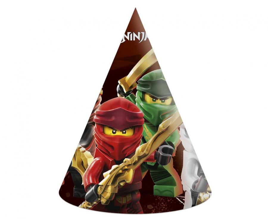 Papierové párty čiapky LEGO NINJAGO – 6 ks
