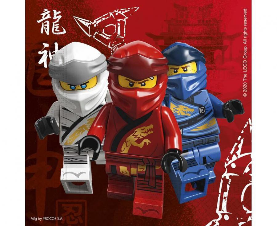 PAPIEROVÉ OBRÚSKY LEGO NINJAGO - 20 KS, 33 X 33 CM