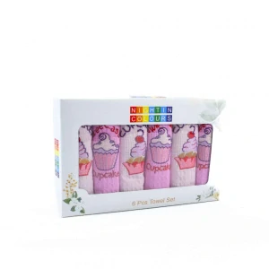 Kuchynské utierky vaflové "CUPCAKES" (mix 6 ks)