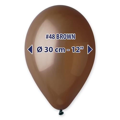 LATEXOVÝ BALÓN 30 CM - HNEDÝ