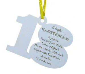  TABUĽKA PRIANIE K JUBILEU - 18. NARODENINY