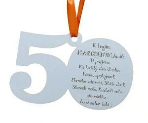  TABUĽKA PRIANIE K JUBILEU - 50. NARODENINY