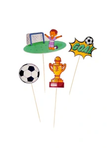 Zápichy do torty / candy bar - Futbal 4 ks