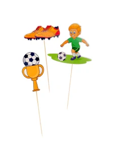 Zápichy do torty / candy bar - Futbal 3 ks