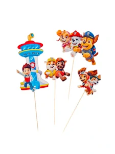 Zápichy do torty / candy bar - Labková Patrola 4 ks