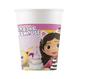 PAPIEROVÉ PÁRTY POHÁRE / GABBY´S DOLLHOUSE / 8 KS