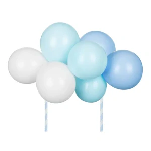 Zápichy do torty / mini balónová girlanda / modrá