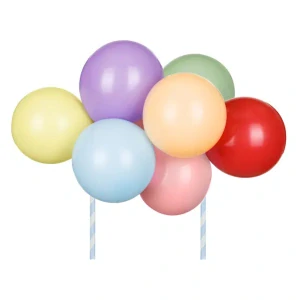 Zápichy do torty / mini balónová girlanda / mix farieb