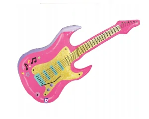 FÓLIOVÝ BALÓNIK RUŽOVÁ GITARA 99 CM