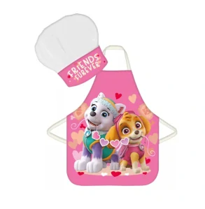 DETSKÁ ZÁSTERA LABKOVÁ PATROLA RUŽOVÁ + KUCHÁRSKA ČIAPKA