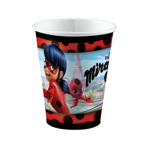 PAPIEROVÉ PÁRTY POHÁRE / ČAROVNÁ LIENKA MIRACULOUS  8 KS