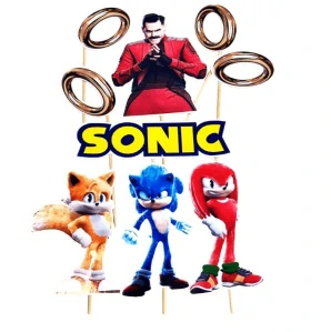 Zápichy do torty / candy bar - Ježko SONIC 6 ks