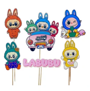 Zápichy do torty / candy bar - LABUBU 6 ks