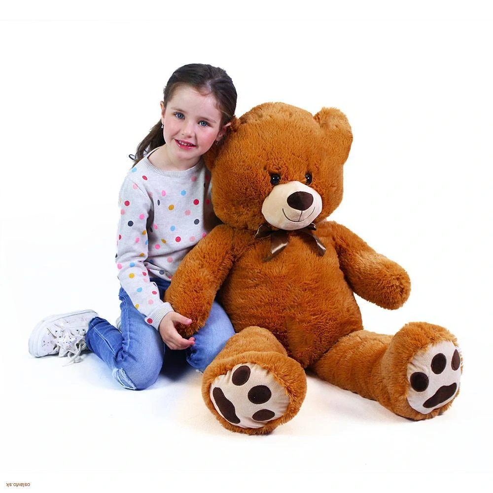 VEĽKÝ PLYŠOVÝ MEDVEĎ / 100 CM HNEDÝ