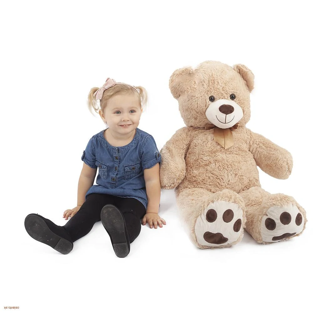 VEĽKÝ PLYŠOVÝ MEDVEĎ / 100 CM SVETLO - HNEDÝ