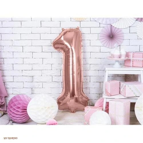 FOLIOVÁ ČÍSLICA - ROSE GOLD 1 - 86 CM