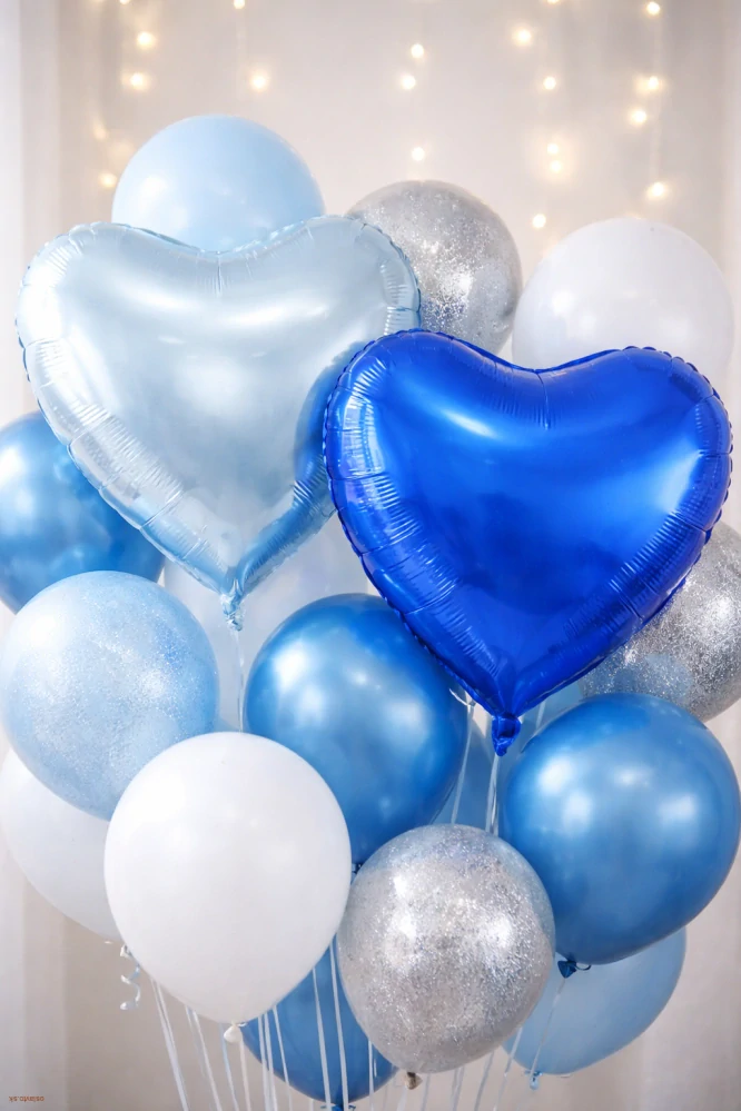 FÓLIOVÝ BALÓN SRDCE / SVETLOMODRÝ / 43 CM