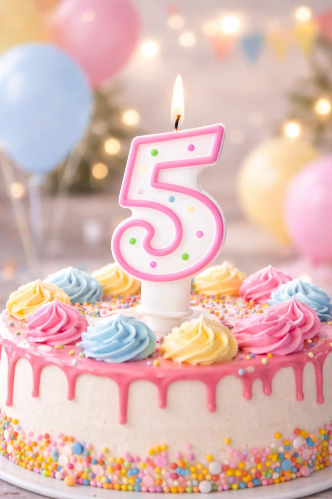 TORTOVÁ SVIEČKA - ČÍSLO 7 / ŽLTÁ BODKY