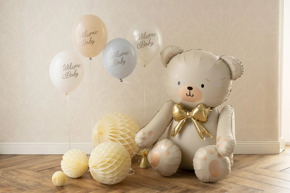 Balóniky Welcome Baby modré – 6 ks, 30 cm