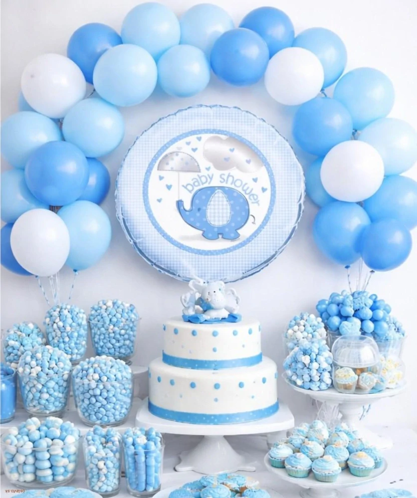 Fóliový balón Baby Shower modrý 45 cm – chlapec