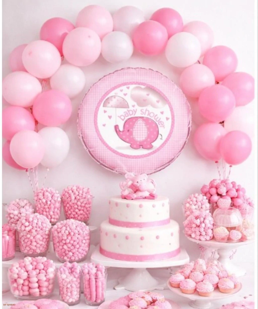 Fóliový balón Baby Shower ružový 45 cm – dievča