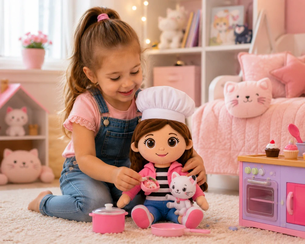 Plyšová hračka Gábi kuchárka / 25 cm / Gabby's Dollhouse